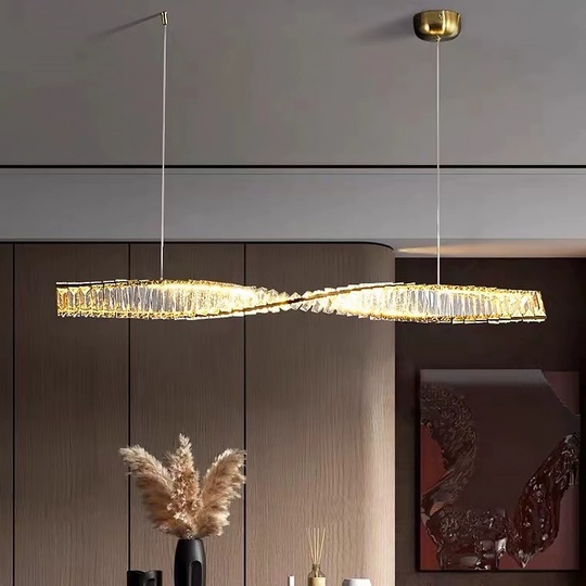 Люстра подвесная, бронза, хрусталь, JACK 120*8 металл, LED
