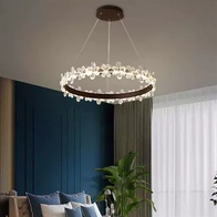 Люстра подвесная, черный, хрусталь, AXTON BLACK 40*120, металл, LED
