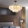 Люстра подвесная BIRCAN 45*27 бронза, стекло, металл, E14.