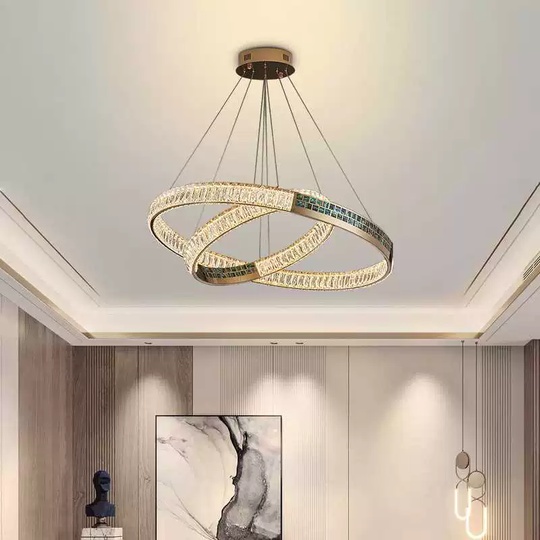 Люстра подвесная ASENA 100*100 бронза, кристалл, металл, LED.
