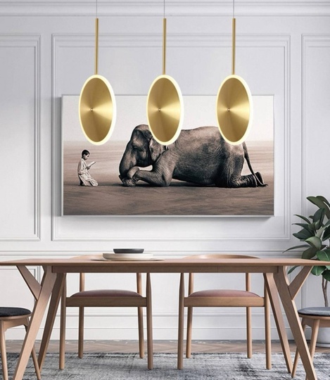 Светильник потолочный, золотой, Aluroph, металл, 20*20 см, светодиодная, LED