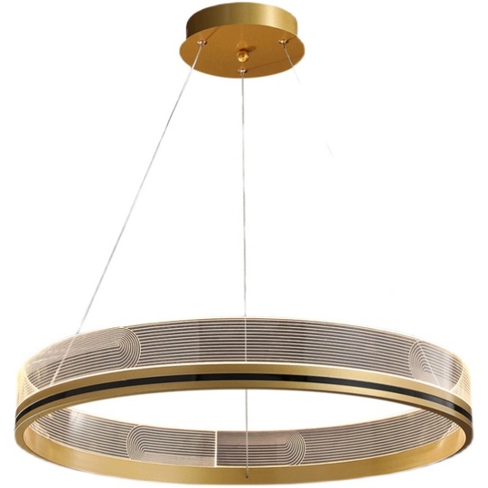 Люстра подвесная, золото, ПММА, MYLES GOLD 40*7, металл, LED