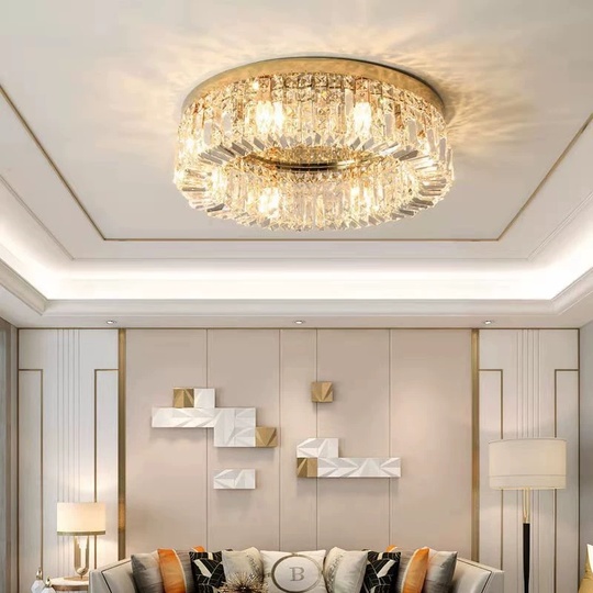 Люстра подвесная, золотой, кристалл, SOPHISTICATED 40*18, металл, LED.