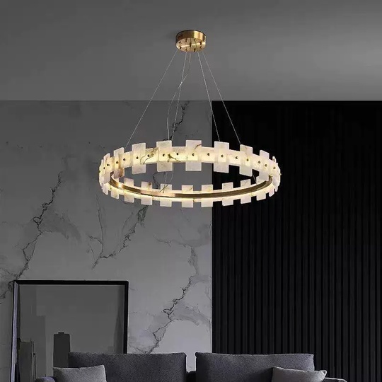 Светильник подвесной медный Elarex, медь, трос 120 см, 60*15 см, LED