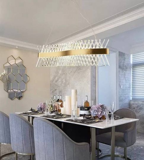 Люстра подвесная, медный, стекло, STYLISH 100*30, металл, LED.