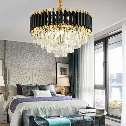 Люстра подвесная, черный, стекло, OPULENCE 55*38, металл, E14.