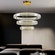 Люстра подвесная CALISKAN 40*150 золотой, хрусталь, металл, LED.
