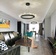Люстра подвесная, черный, кристалл, JEREMY 100*15 металл, LED.