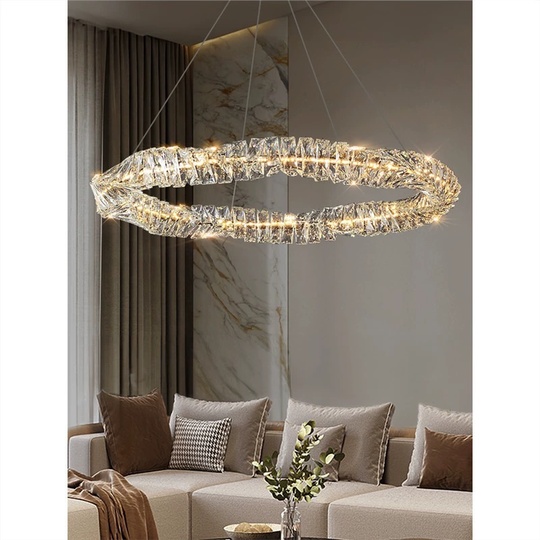 Люстра подвесная, хром, кристалл, WENDY 50*12, металл, LED.