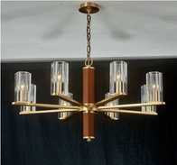 Дизайнерский светильник медь 76*50 см, led, E14, медь, хрусталь