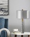 настольная лампа мрамор серая Houston Grey Marble, 38*70 см, светодиодная, E27*1 шт