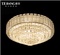 Дизайнерский светильник медный 58*35 см, led, e14, медь, стекло, потолочный