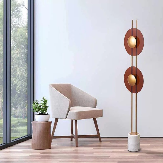 Торшер белый Espryn, 35*35*170 см, LED, мрамор, 15 Вт