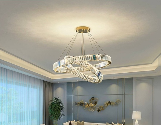 Люстра подвесная CAGLA 90*150 бронза, кристалл, металл, LED.