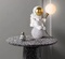 Настольная лампа, ASTRONAUT  20*37, смола, стекло, белый