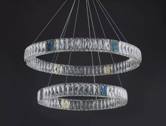 Люстра подвесная CAGDAS 100*150 бронза, кристалл, металл, LED.