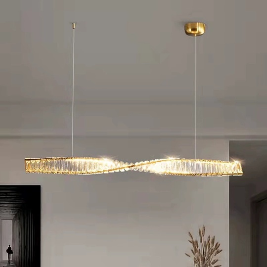 Люстра подвесная, бронза, хрусталь, JACK 120*8 металл, LED