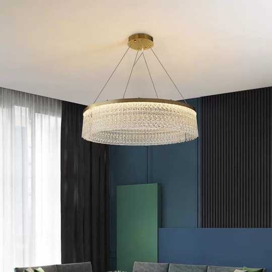 Люстра подвесная BONCUK 80*24 бронза, стекло, металл, LED.
