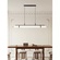 Люстра черная Elyvra, металл, 80*18 см, светодиодная, LED