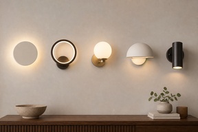 Круглые бра: как выбрать форму, диаметр, глубину и свет без путаницы между диском, кольцом, шаром и плафоном