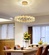 Люстра подвесная, золото, хрусталь, AXTON 100*120, металл, LED