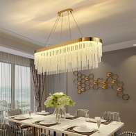 Люстра подвесная, медный, ПММА, JEFF 100*29 металл, LED.