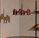 Светильник подвесной красный Elyquor, металл, трос 150 см, 100*38 см, LED