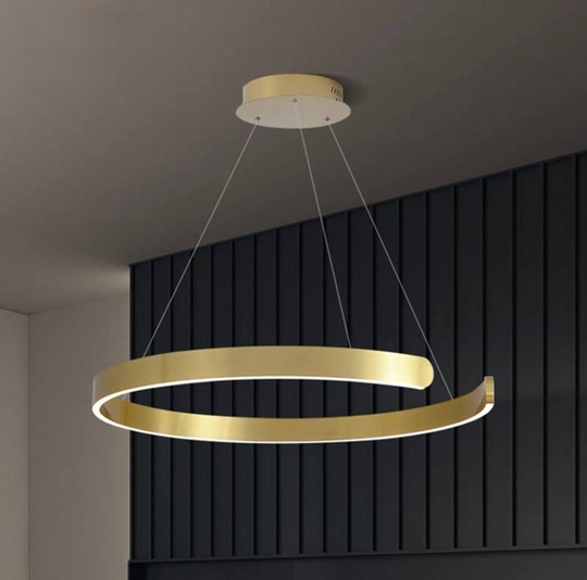 Люстра подвесная, медь, ПММА, PENNY 60*5 металл, LED.