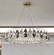 Подвесной светильник BURAK 50*20, золотой, кристалл, металл,  LED.