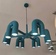 Светильник подвесной голубой Elluvix, металл, трос 150 см, 60*38 см, LED