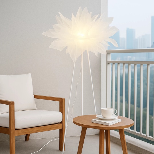 Торшер белый Althera, 65*155 см, LED, металл, 12 Вт