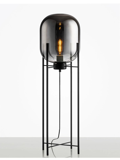 Торшер черный Elevora Gray, 45*140 см, LED, Е27, металл, 5 Вт