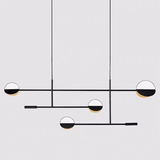 Люстра черная Vexilon, металл, 125*40 см, светодиодная, led