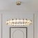 Светильник подвесной медный Elymbriah, металл, трос 100 см, 60*13 см,  LED