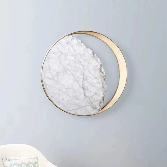 Настенный светильник ALINE, Бра 25*25, бело-серый, золотой, G9.