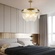 Люстра подвесная, бронза, стекло, RYAN 80*30 металл, E14.