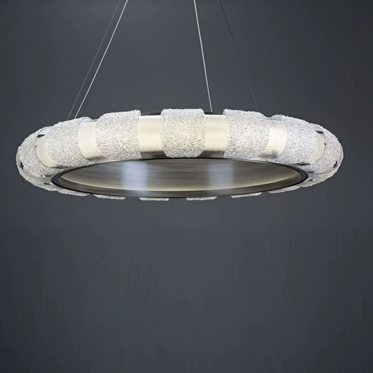 Светильник подвесной медный Ezimor, металл, трос 100 см, 80*8 см, LED