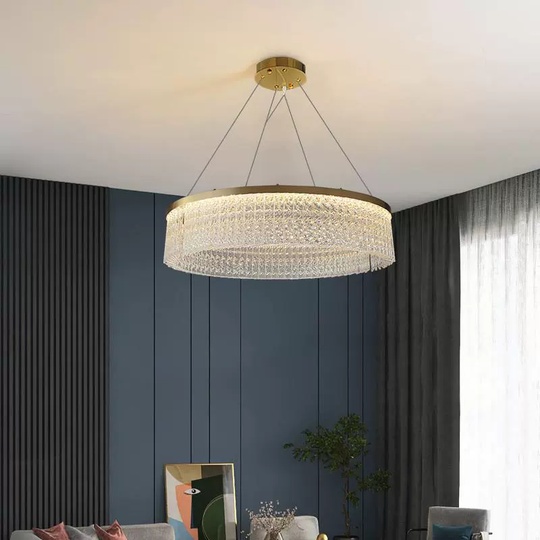 Люстра подвесная BONCUK 80*24 бронза, стекло, металл, LED.
