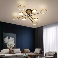 Люстра золотая Aerelix, металл, 126*26 см, светодиодная, LED