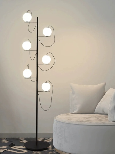 Торшер черный Elyxor, 35*165 см, LED, металл, 24 Вт