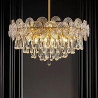 Люстра медная Alivora, медь, трос 50 см, 100*45 см, подвесная, Е14, 8 Вт