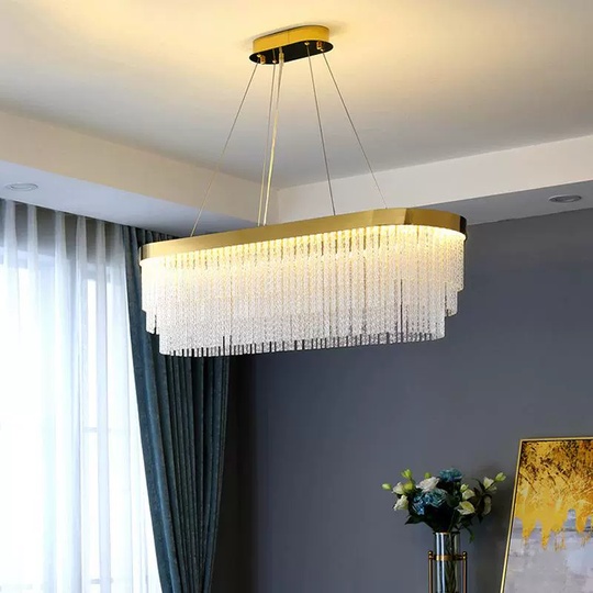 Люстра подвесная, медный, ПММА, JEFF 80*29 металл, LED.