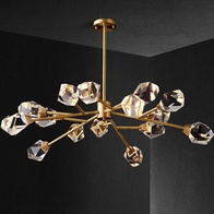 Подвесной светильник медный, 15 плафонов, LAMPADARIO NEW BRASS, G9, 30 Вт
