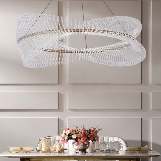 Люстра подвесная, медь, ПММА, HERVEY 120*24, металл, LED