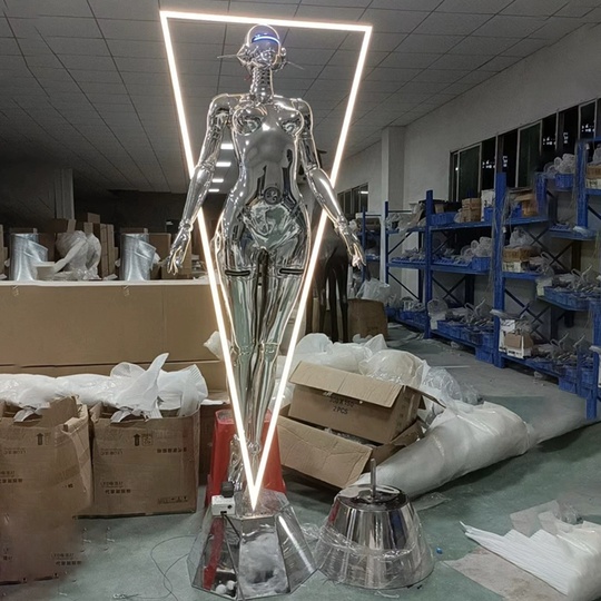 Торшер Cybergirl хромированный с LED-подсветкой, 207 см