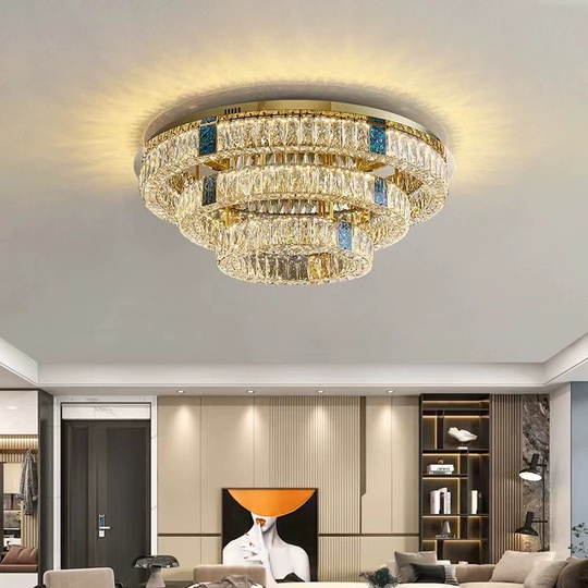 Потолочный светильник, золото, хрусталь, ARIANA 40*60*80 металл, LED.