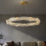 Люстра подвесная, хром, кристалл, WENDY 50*12, металл, LED.
