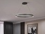 Светильник подвесной черный Elypz, металл, трос 120 см, 40*7.5 см, LED