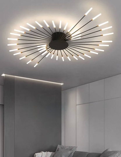 Люстры черная Elyzorn, металл, 128*9 см, светодиодная, LED