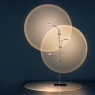 Торшер хром Olivra, 20*20*158 см, LED, кнопка, металл, 14 Вт